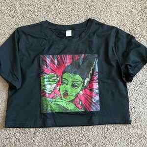Bride of Frankenstein crop top